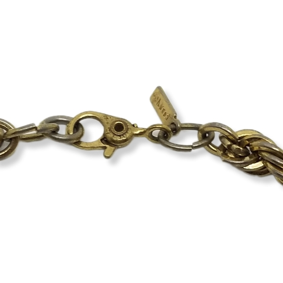 MONET 80s GOLDPLATED TWIST ROPE CHAIN STYLE BRACELET - Picture 6 of 7